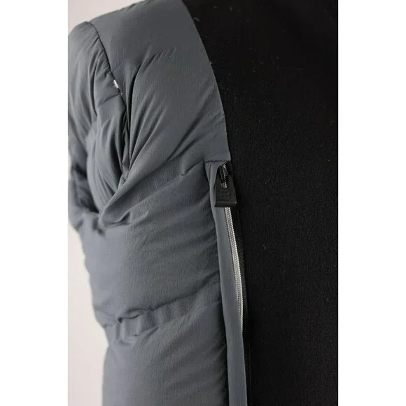 $1,480 Monobi Wool Down Filled Overcoat SZ XS Black